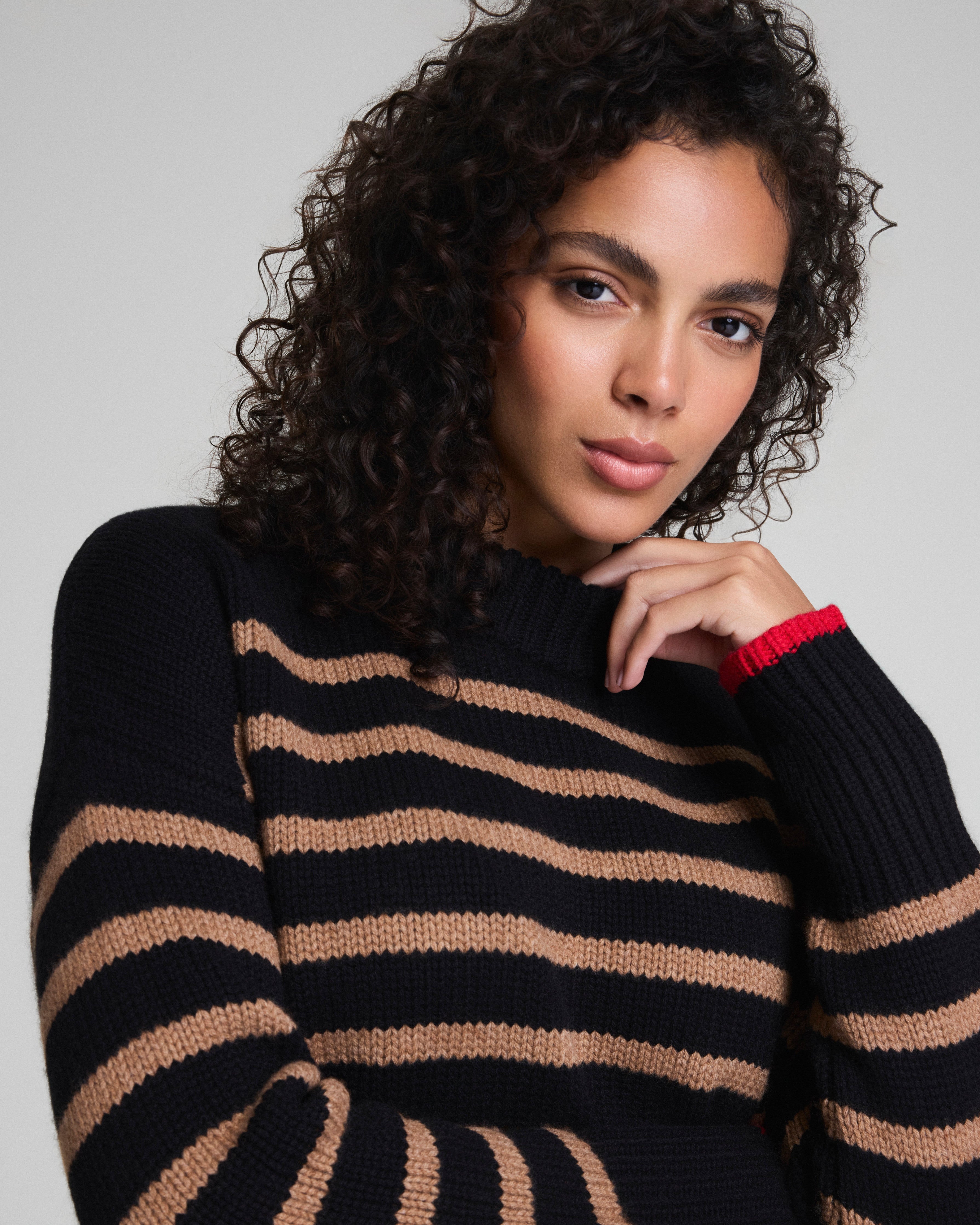 La Ligne Marin Sweater | Black / Camel