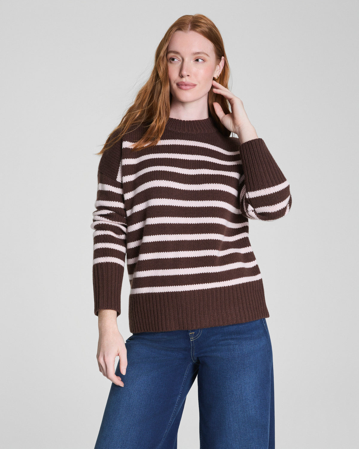 La Ligne Marin Sweater | Chocolate/Blush