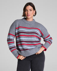 La Ligne Marin Sweater | Gray / SPANX® Red / Light Blue / Cassis