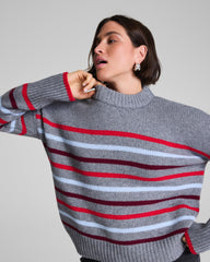 La Ligne Marin Sweater | Gray / SPANX® Red / Light Blue / Cassis