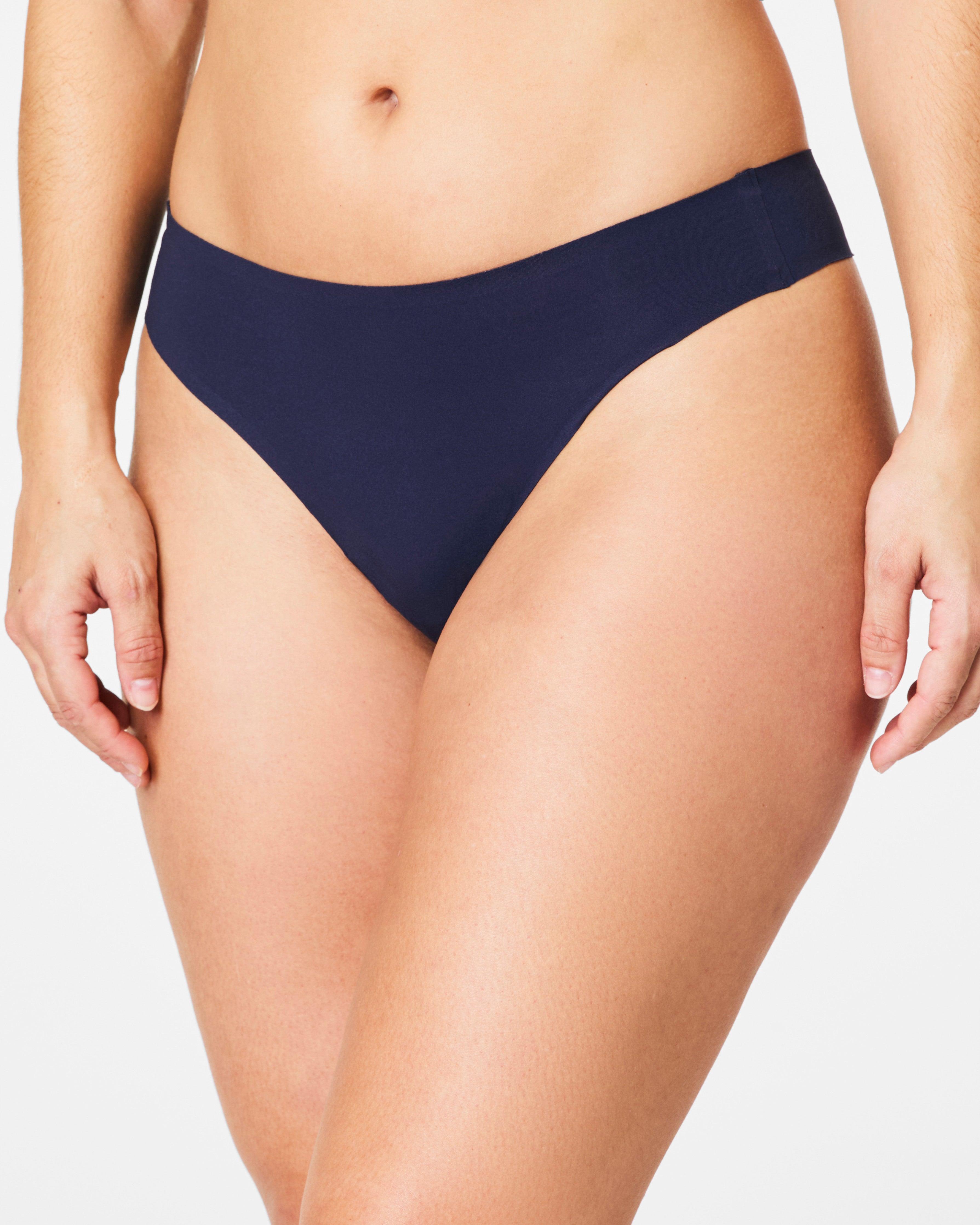 SPANXsmooth™ Fit-To-You Thong 3-Pack Box | Fern/Timeless Navy/Sky
