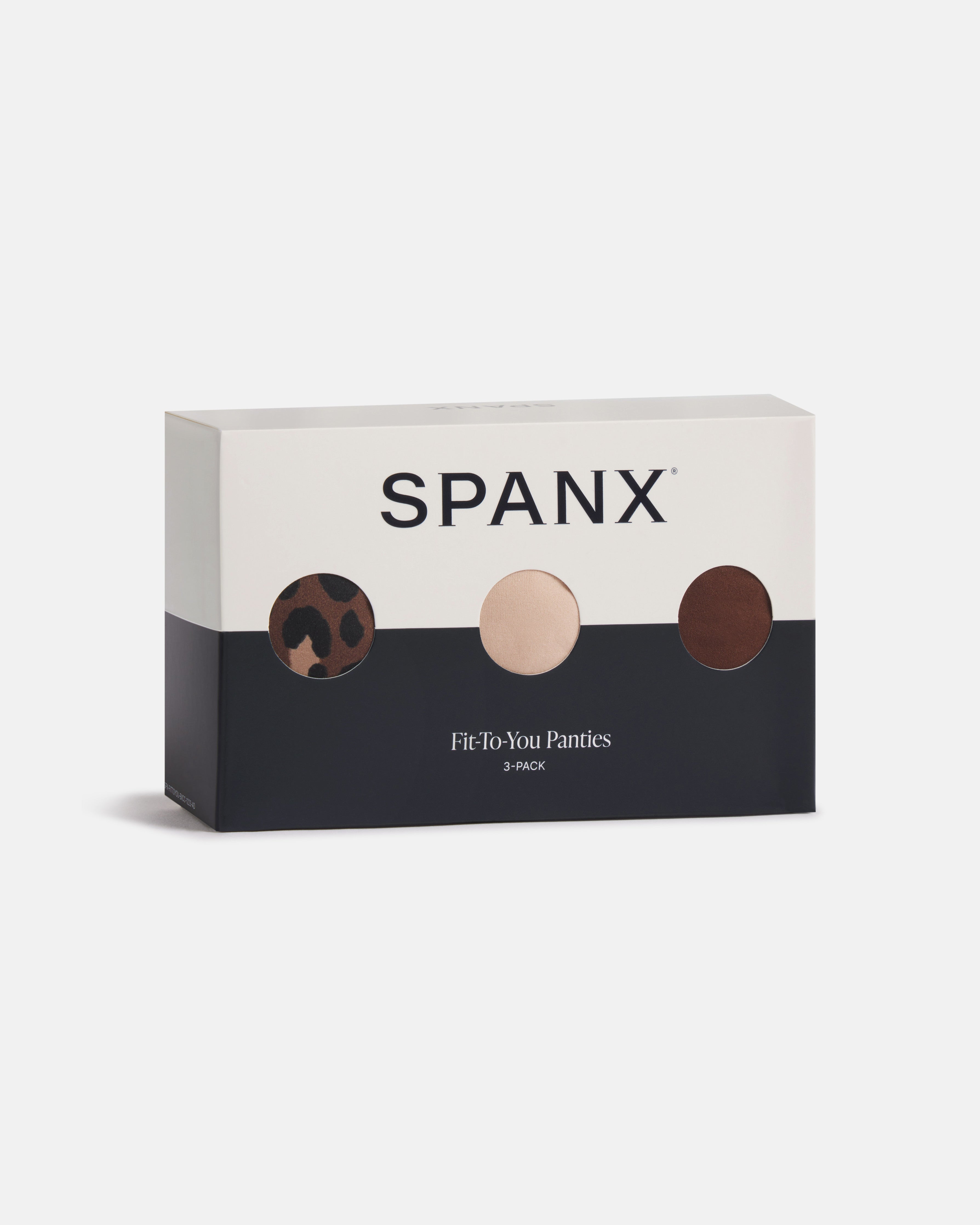 SPANXsmooth™ Fit-To-You Thong 3-Pack Box | Iconic Leopard/Naked 2.0/Espresso