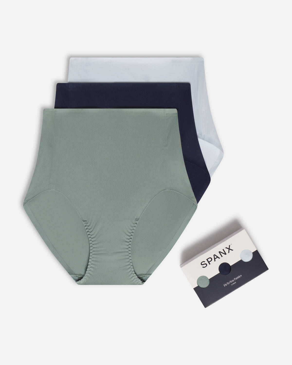 SPANXsmooth™ Fit-To-You Brief 3-Pack Box | Fern/Timeless Navy/Sky