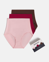 SPANXsmooth™ Fit-To-You Brief 3-Pack Box | Fleur/Red Merlot/Espresso
