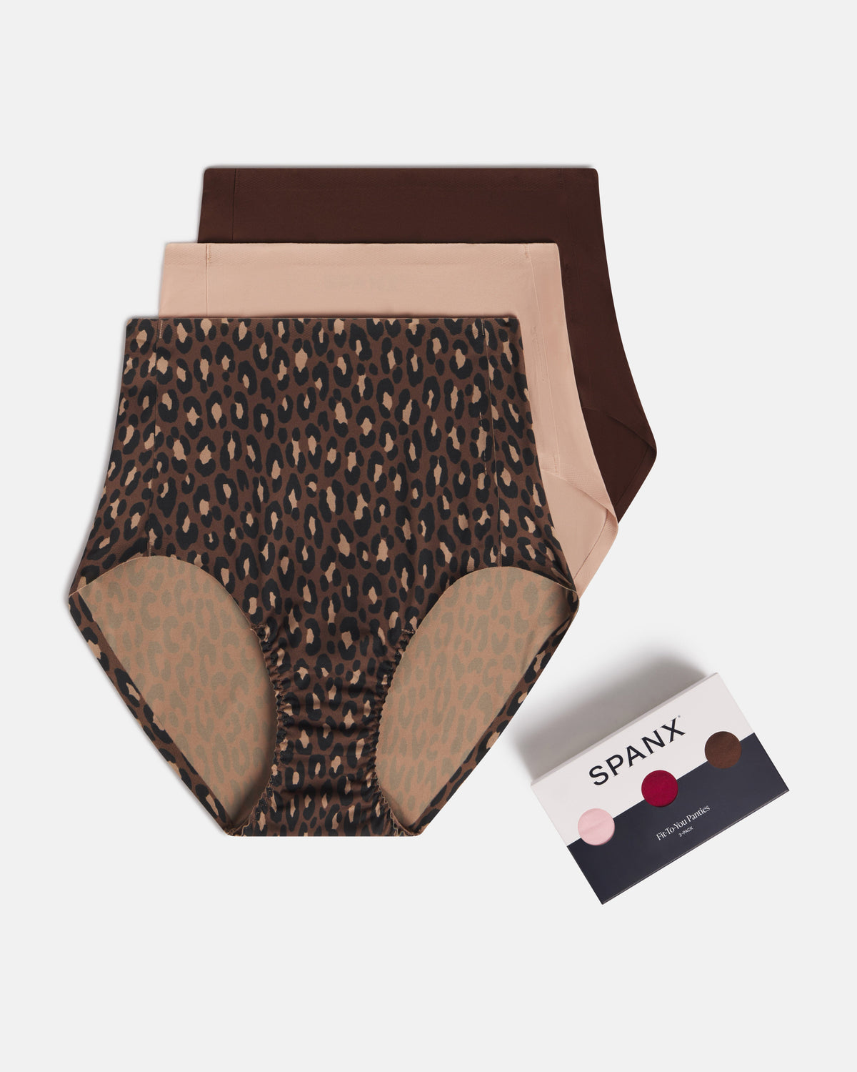 SPANXsmooth™ Fit-To-You Brief 3-Pack Box | Iconic Leopard/Naked 2.0/Espresso