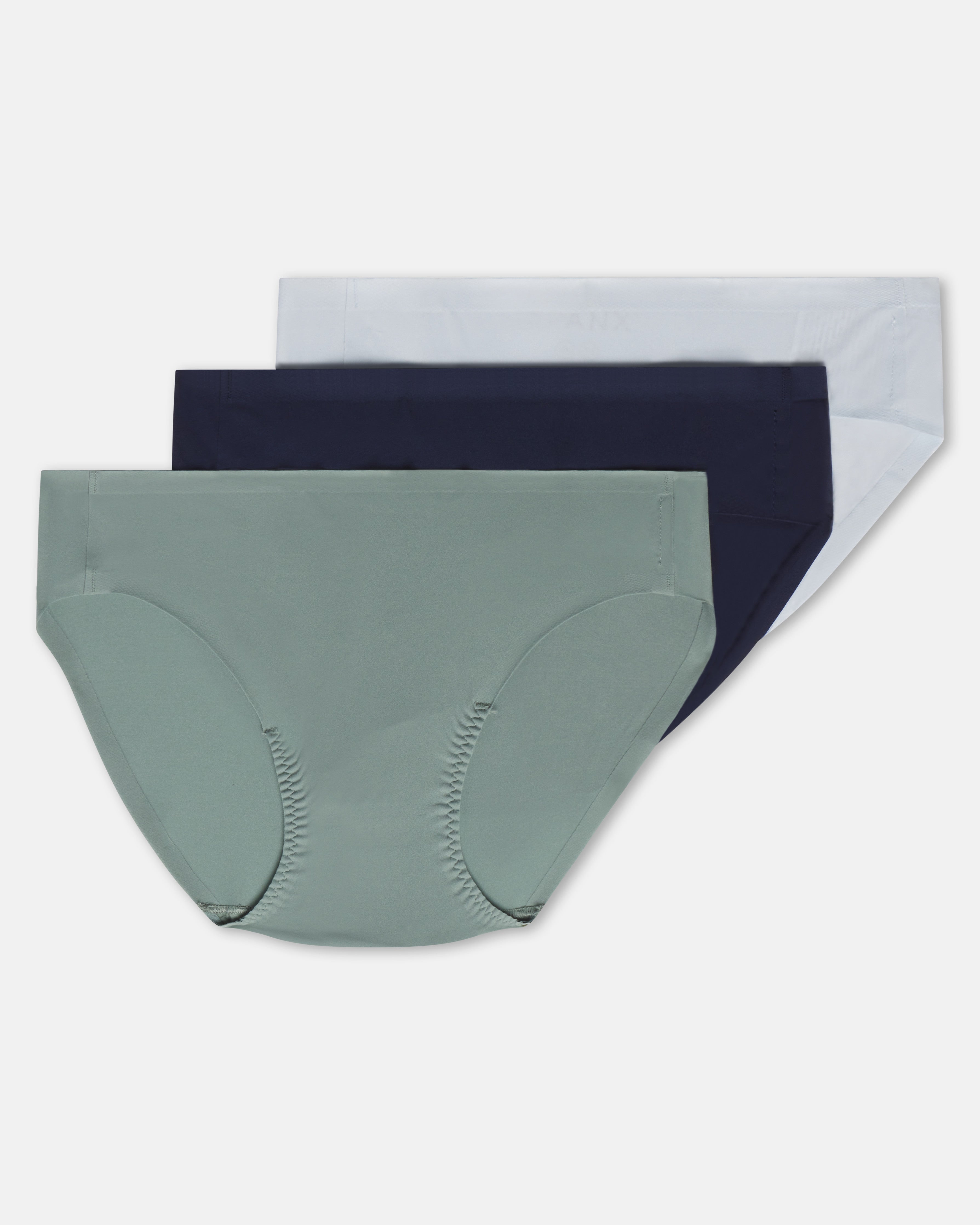 SPANXsmooth™ Fit-To-You Bikini 3-Pack Box | Fern/Timeless Navy/Sky