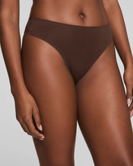 SPANXsmooth™ Fit-To-You Supima® Cotton Thong 3-Pack | Chestnut Brown