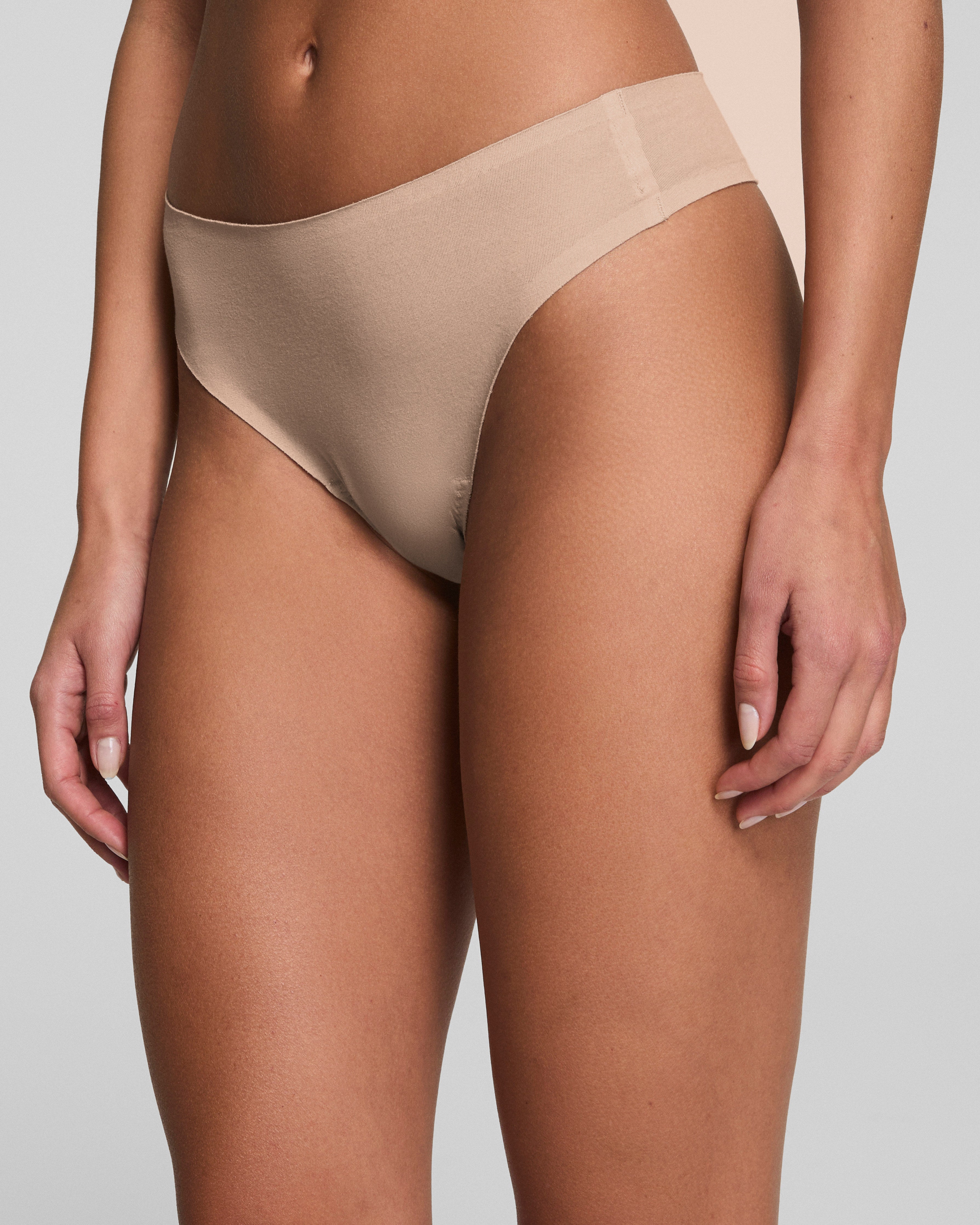 SPANXsmooth™ Fit-To-You Supima® Cotton Thong 3-Pack | Powder/Toasted Oatmeal/Very Black