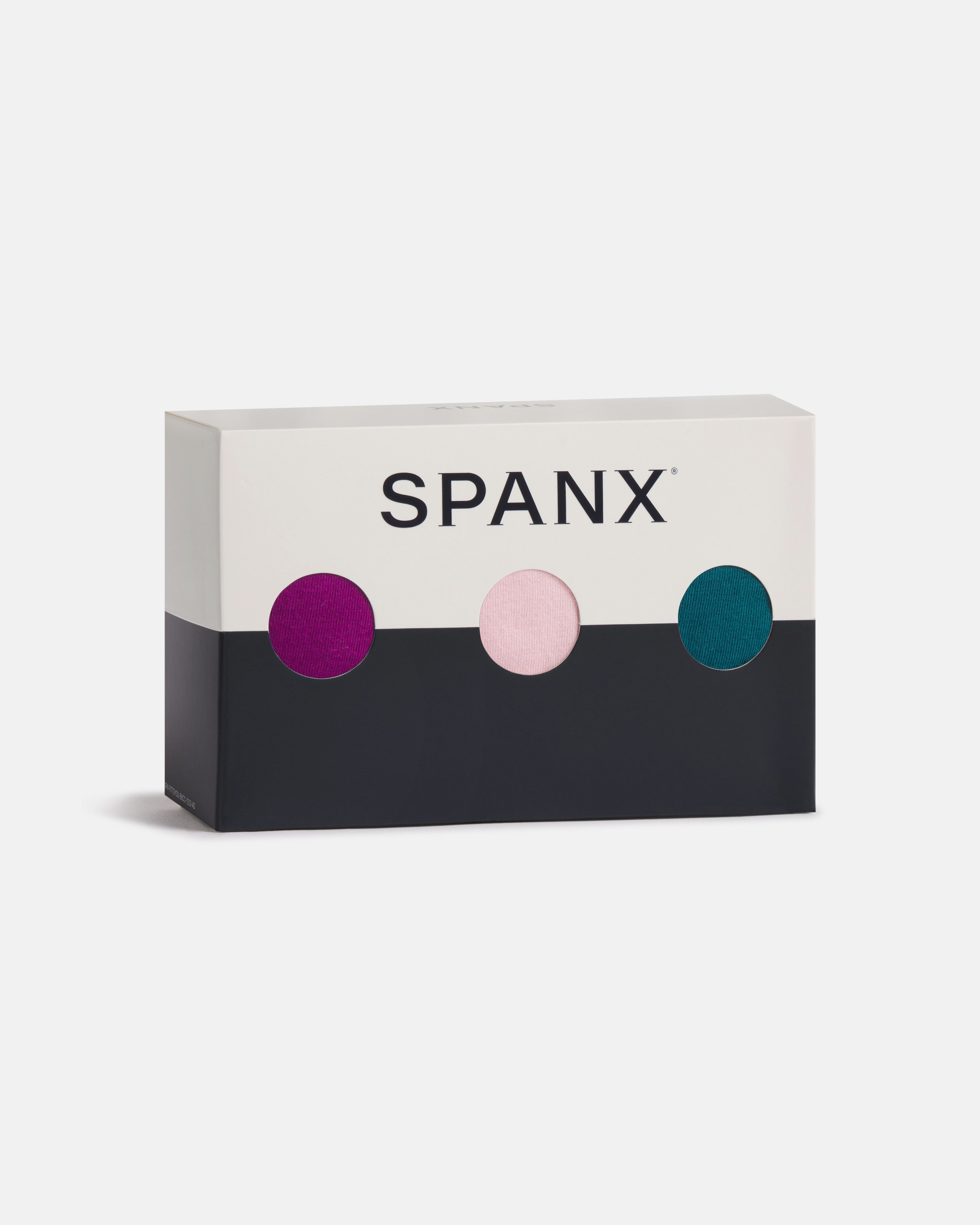 SPANXsmooth™ Fit-To-You Supima® Cotton Thong 3-Pack Box | Snap Dragon/Fleur/Emerald Bay