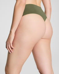 SPANXshape™ ExtraOrdinary Supima® Cotton Thong | Olive Leaf