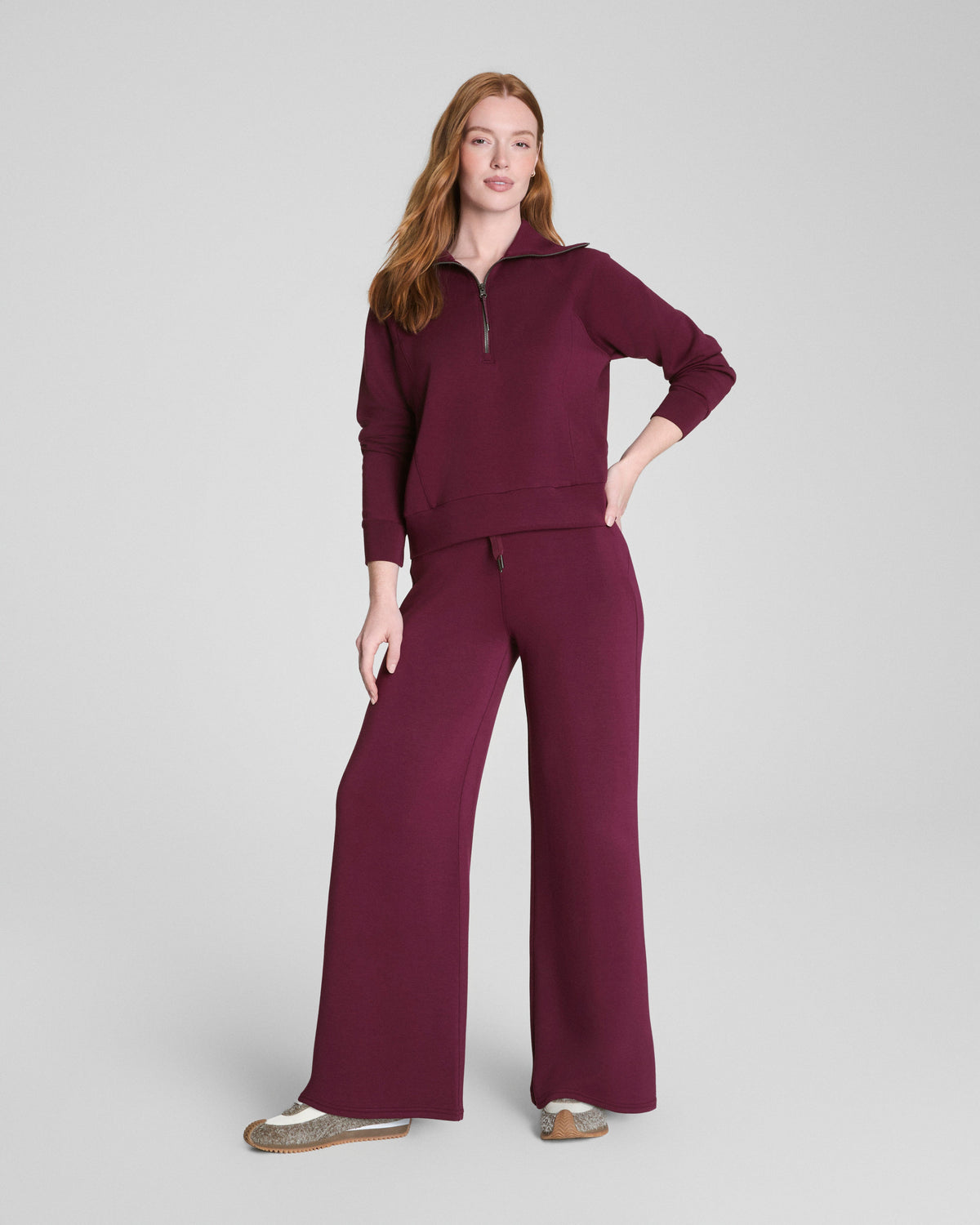 SPANX AirEssentials® Wide Leg Pant | Plum Berry