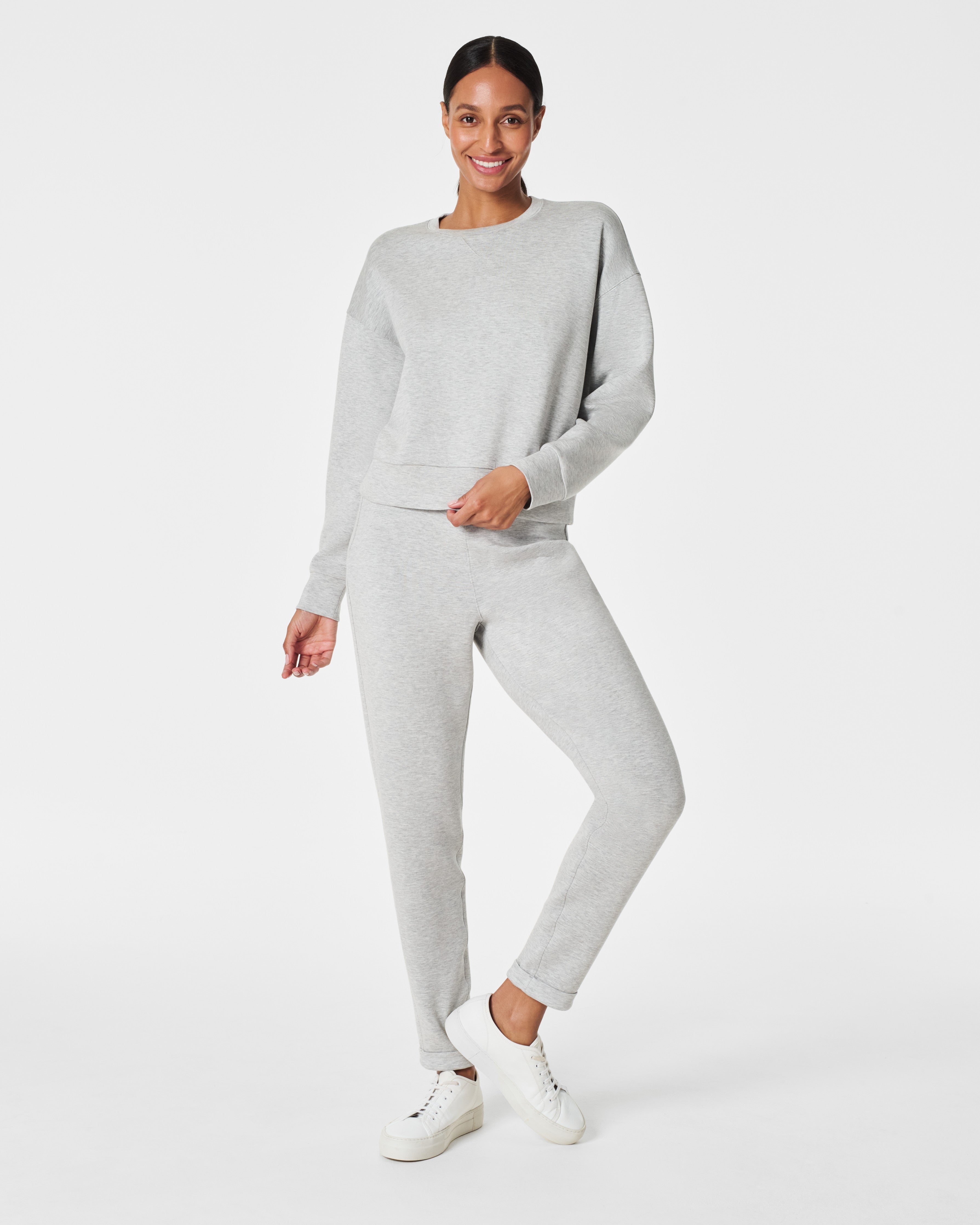 SPANX AirEssentials® Crewneck | Light Heather Grey