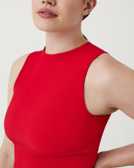 SPANXshape™ Get Moving Contour Rib Mock Neck Tank | Spanx Red
