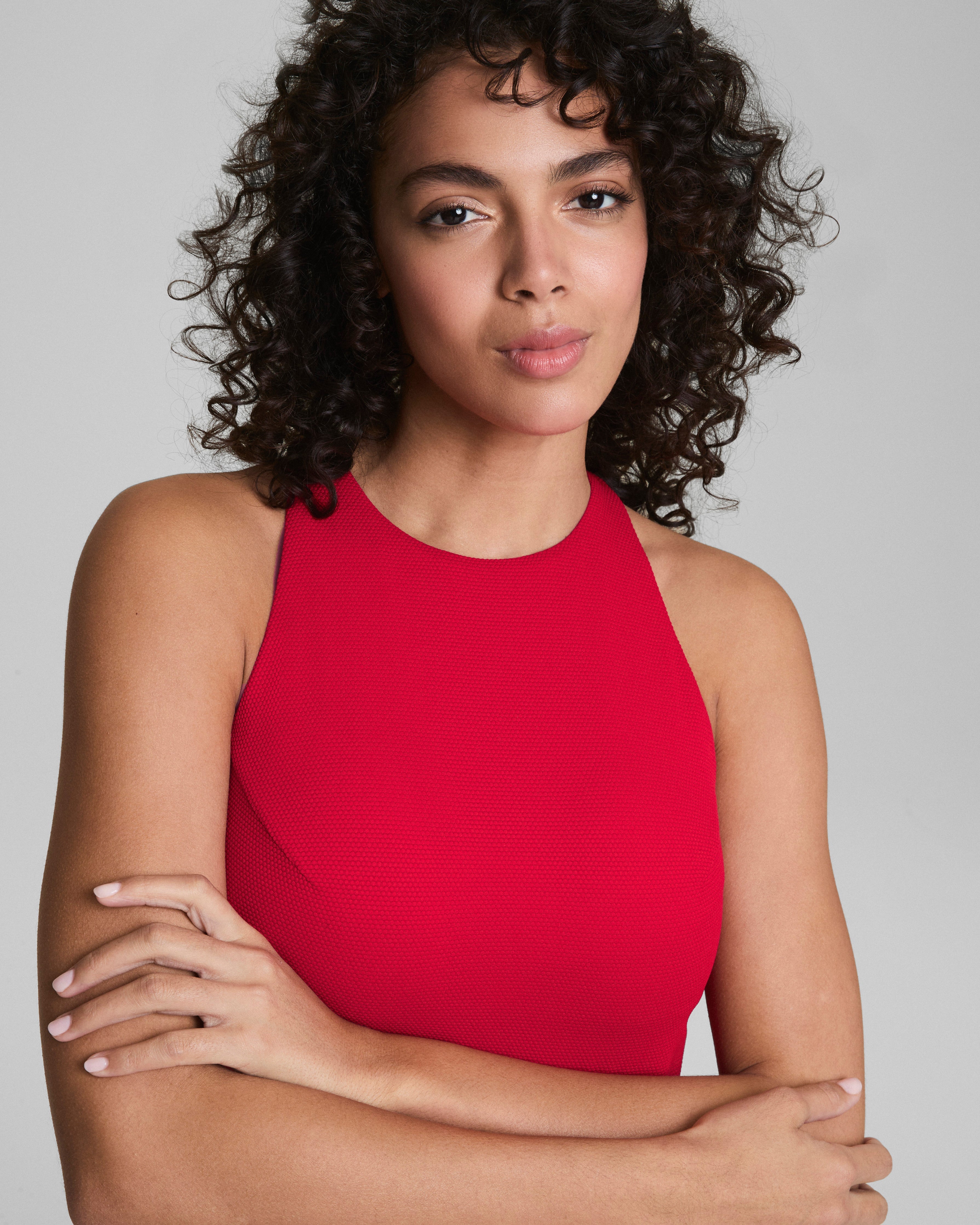 SPANXshape™ Swim Pique High Neck One-Piece | Spanx Red