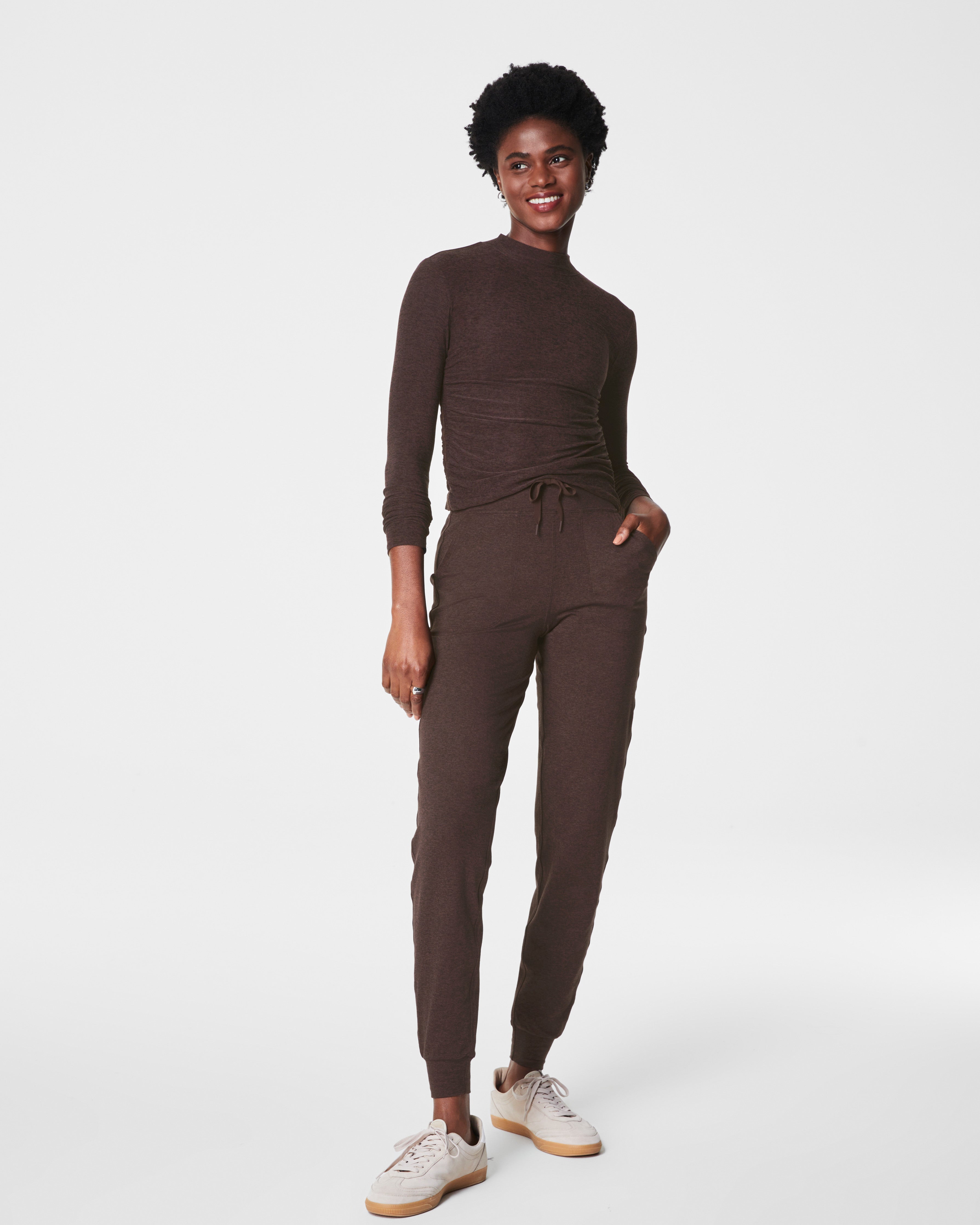 SPANXsupersmooth™ SoftStretch Slim Jogger | Truffle Brown Heather