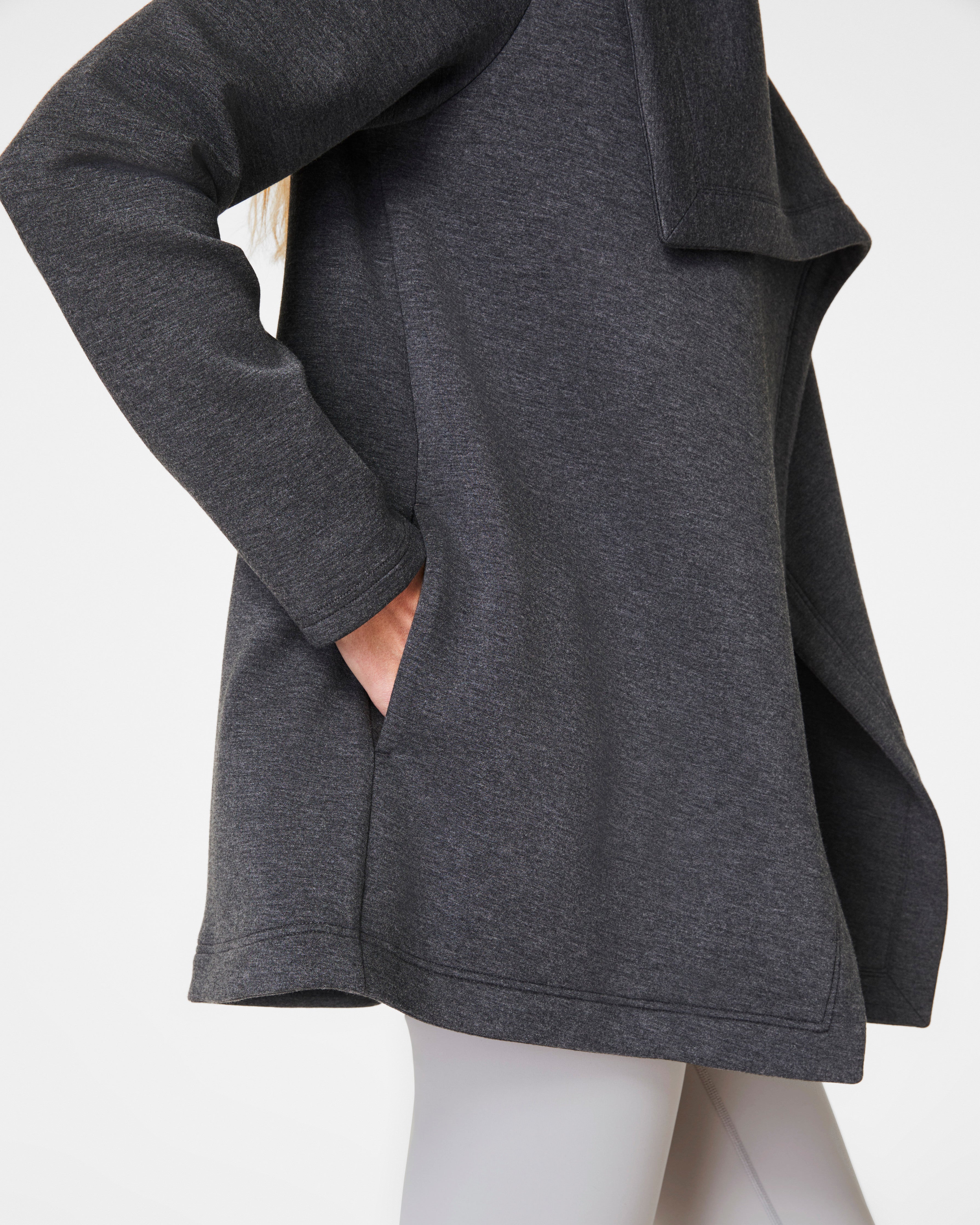 SPANX AirEssentials® Open Wrap Cardigan | Dark Heather Grey