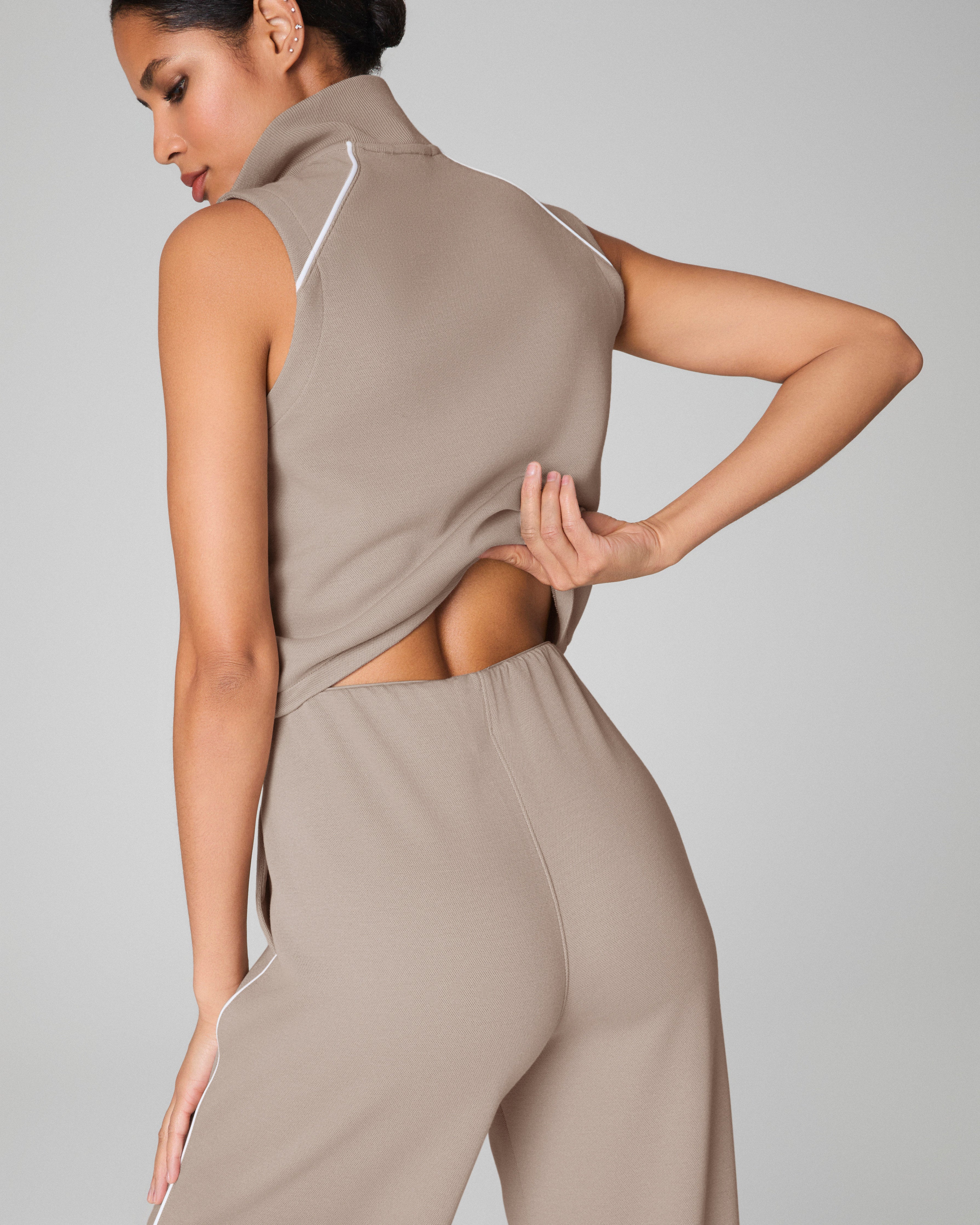 SPANX AirEssentials® Pique Sleeveless Mockneck Jumpsuit | Ashwood