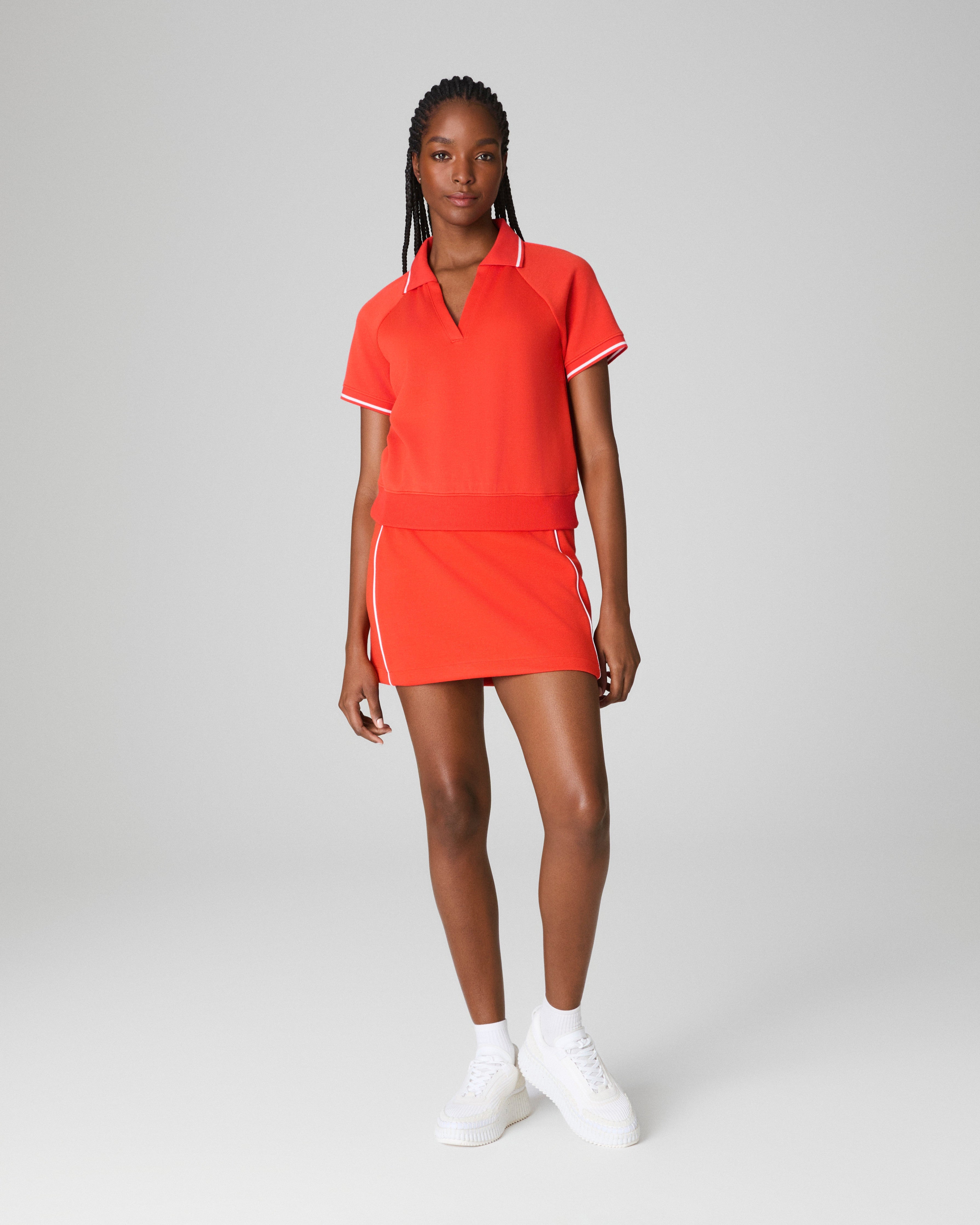 SPANX AirEssentials® Pique Polo Top | Poppy