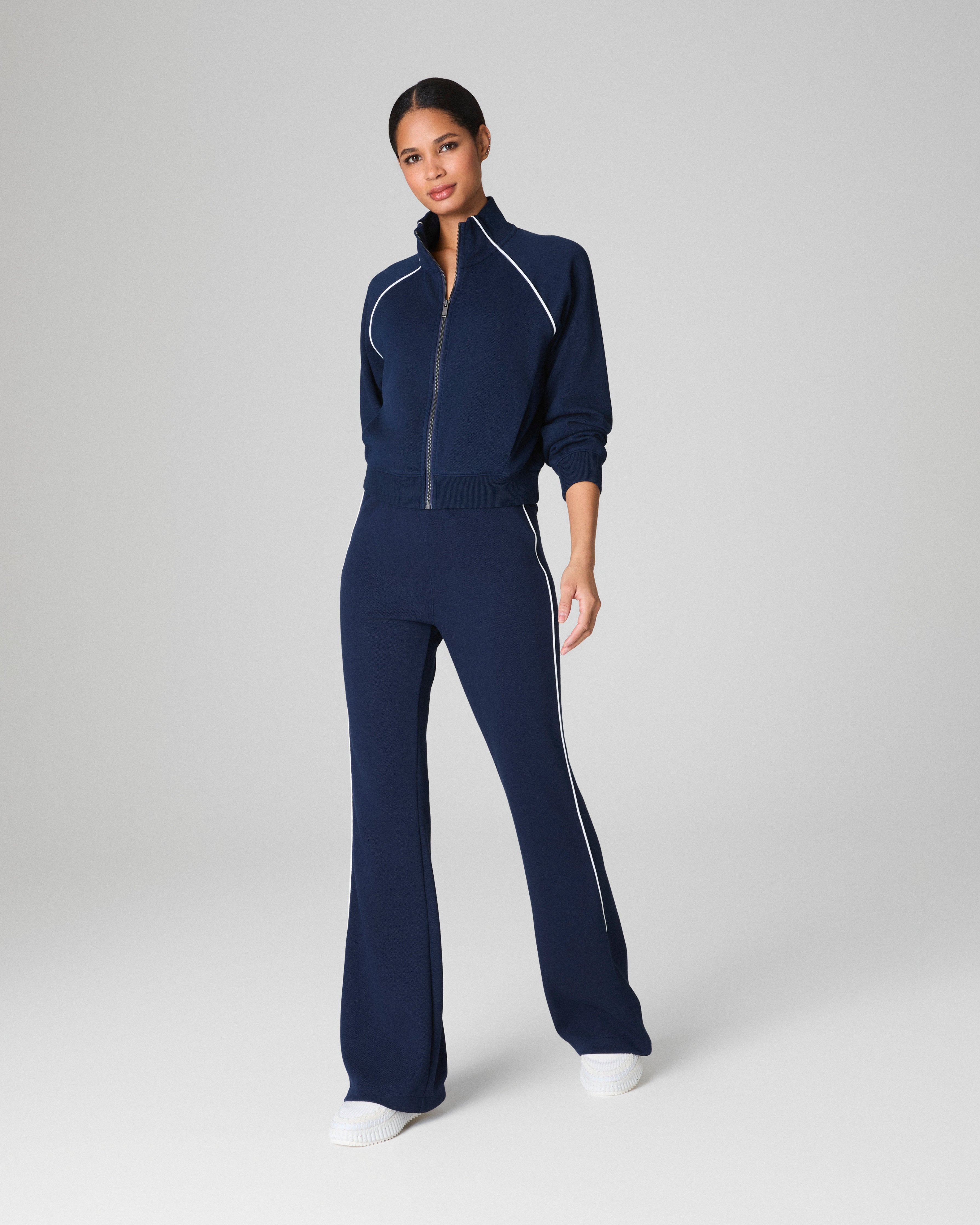 SPANX AirEssentials® Pique Flare Pant | Timeless Navy
