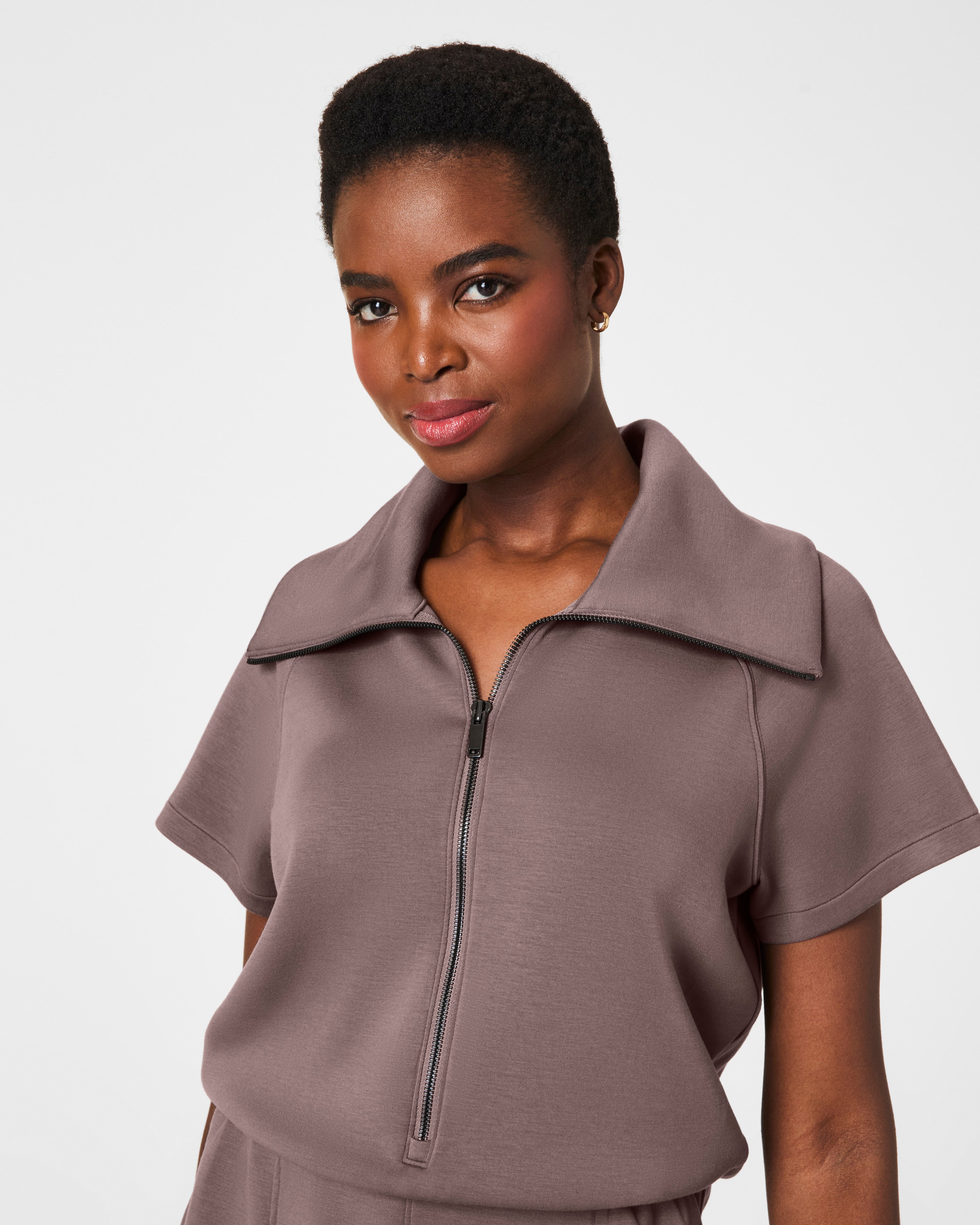 SPANX AirEssentials® Half-Zip Jumpsuit | Smoke