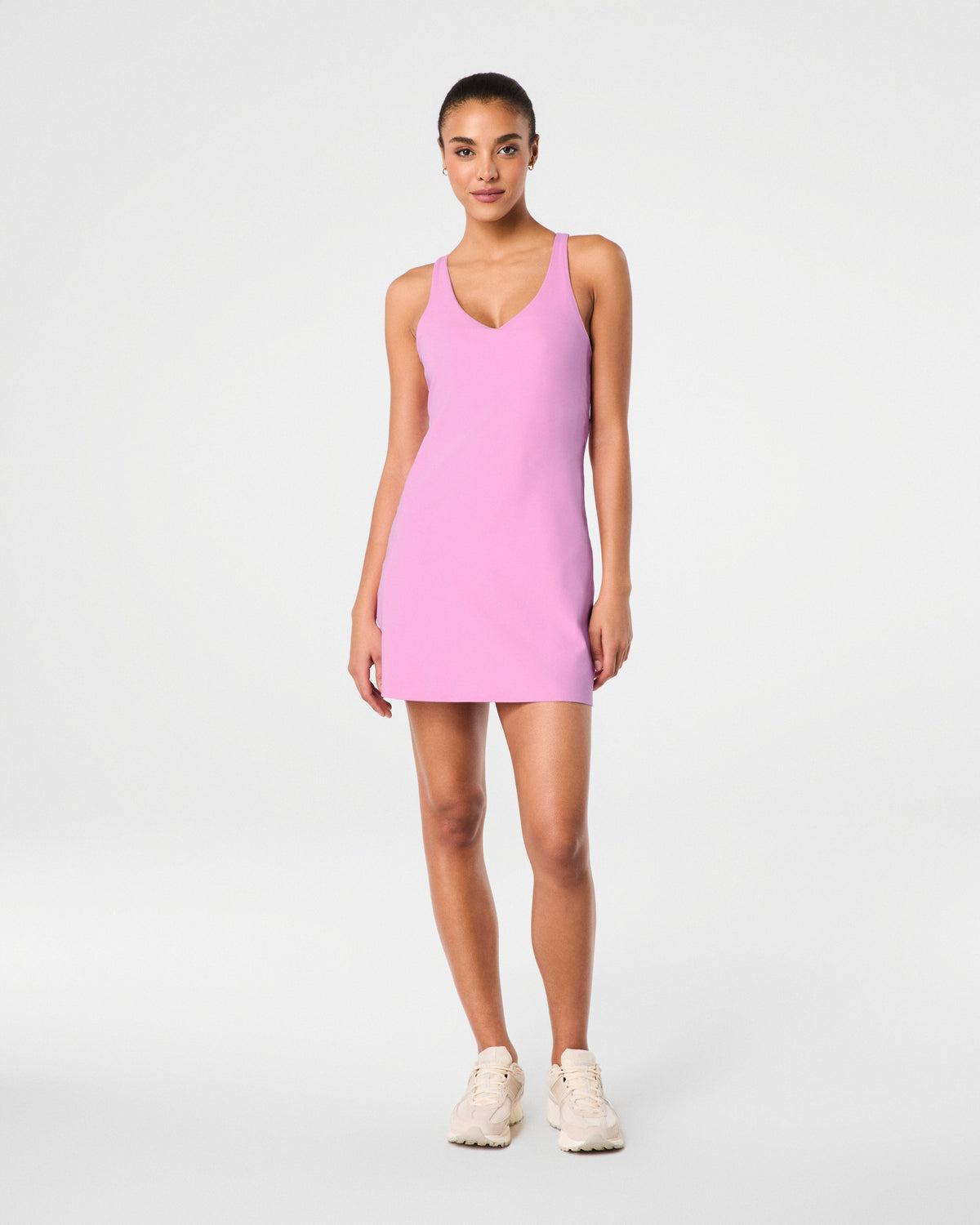 SPANXshape™ Get Moving V-Neck Dress with No Reveal Opacity | Petunia