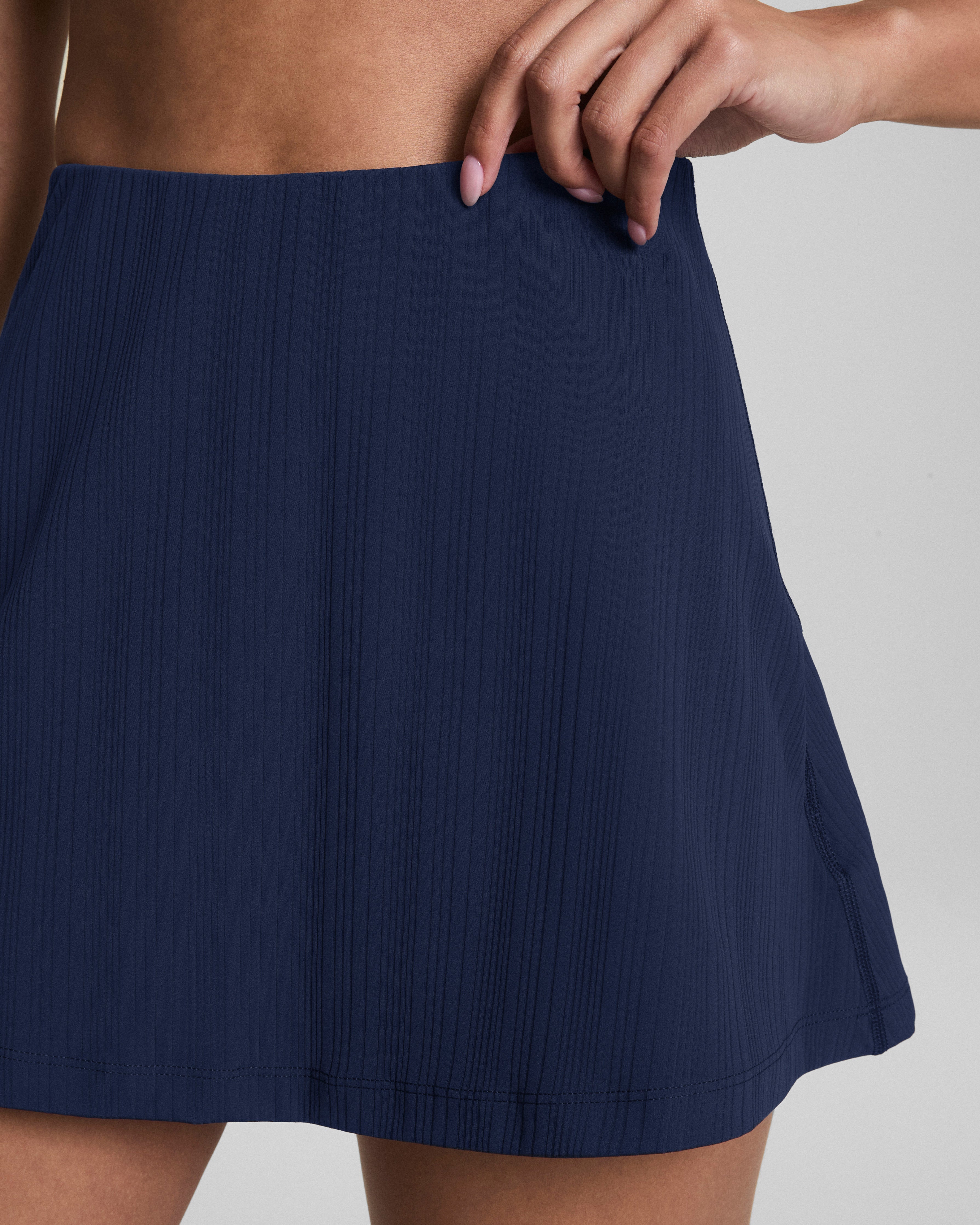 SPANXshape™ Get Moving Rib Skort, 15" | Timeless Navy