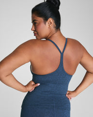 SPANXsupersmooth™ SoftStretch Rib V-Neck Shelf Tank | Timeless Navy / Dark Timeless Navy