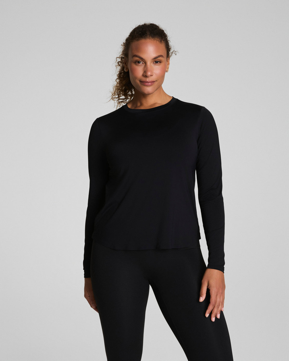 SPANX® Activate Long Sleeve Top | Very Black