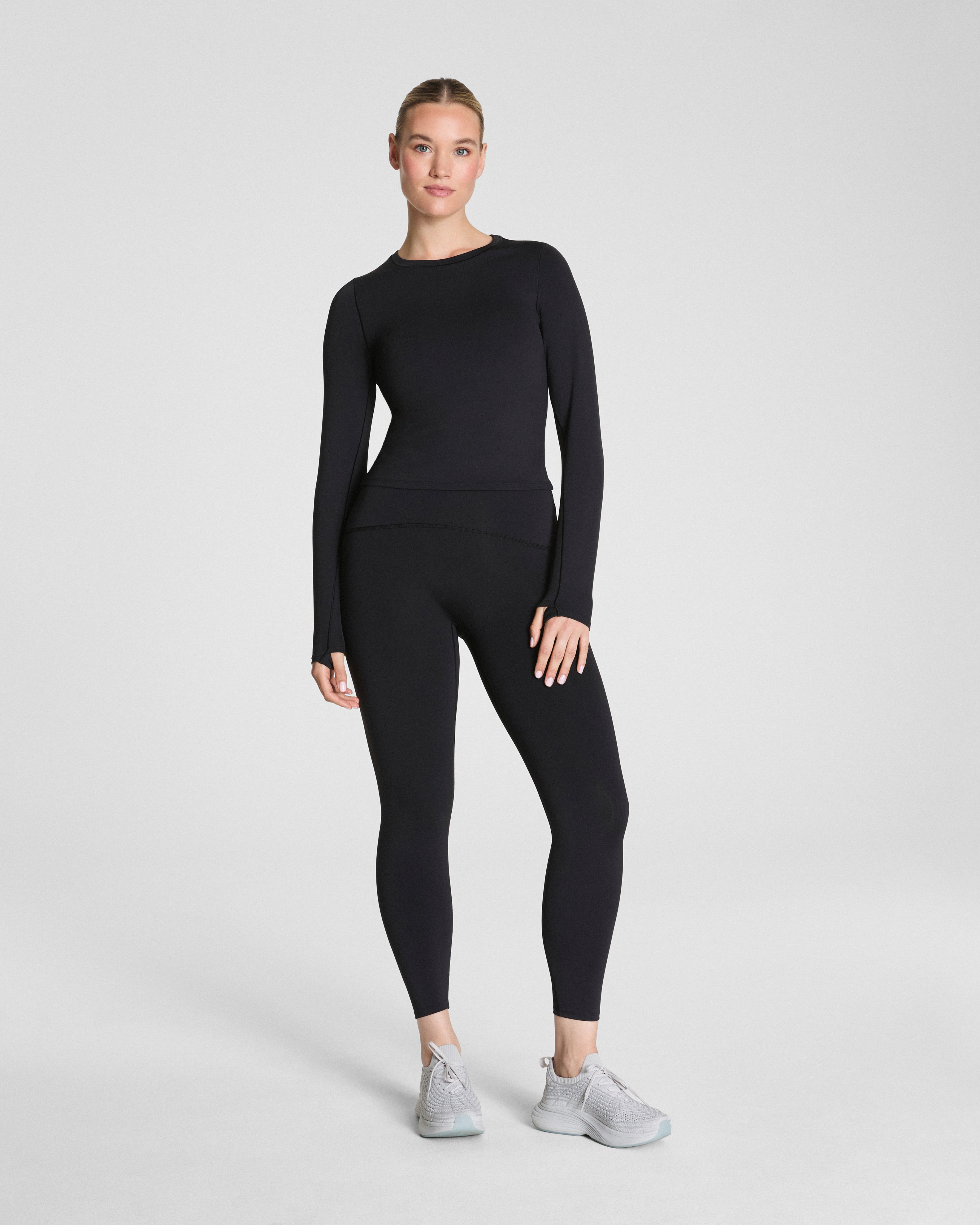 SPANXshape™ Get Moving Long Sleeve Top with SecretSweat Tech | Eclipse