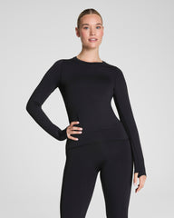 SPANXshape™ Get Moving Long Sleeve Top with SecretSweat Tech | Eclipse