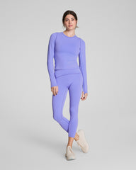 SPANXshape™ Get Moving Long Sleeve Top with SecretSweat Tech | Light Amethyst