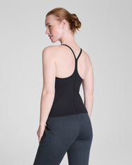 SPANXsupersmooth™ SoftStretch Rib V-Neck Shelf Tank | Very Black