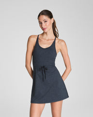 SPANXsupersmooth™ SoftStretch V-Neck Tank Dress | Very Black / Light Very Black