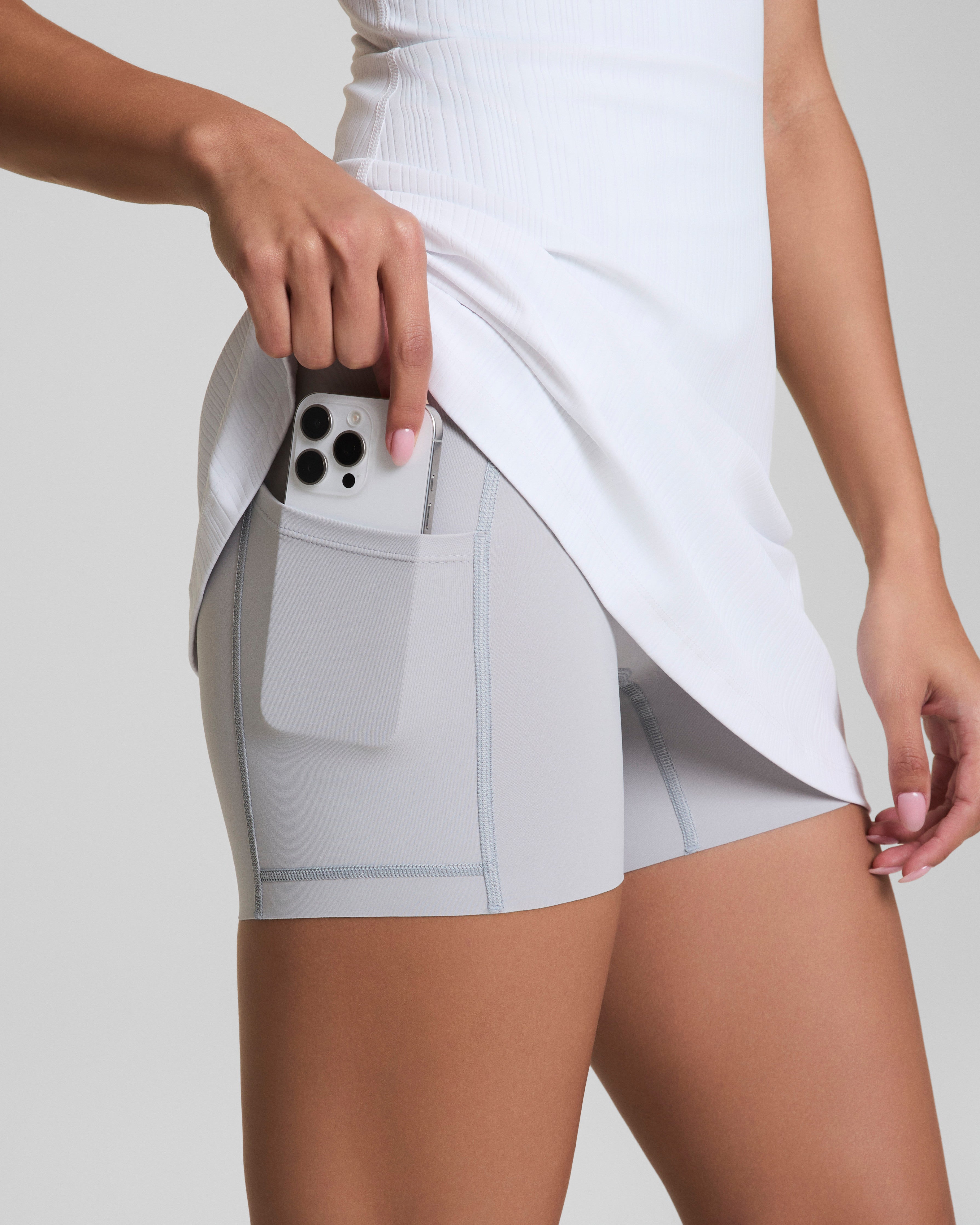 SPANXshape™ Get Moving Rib Tank Dress | Vivid White