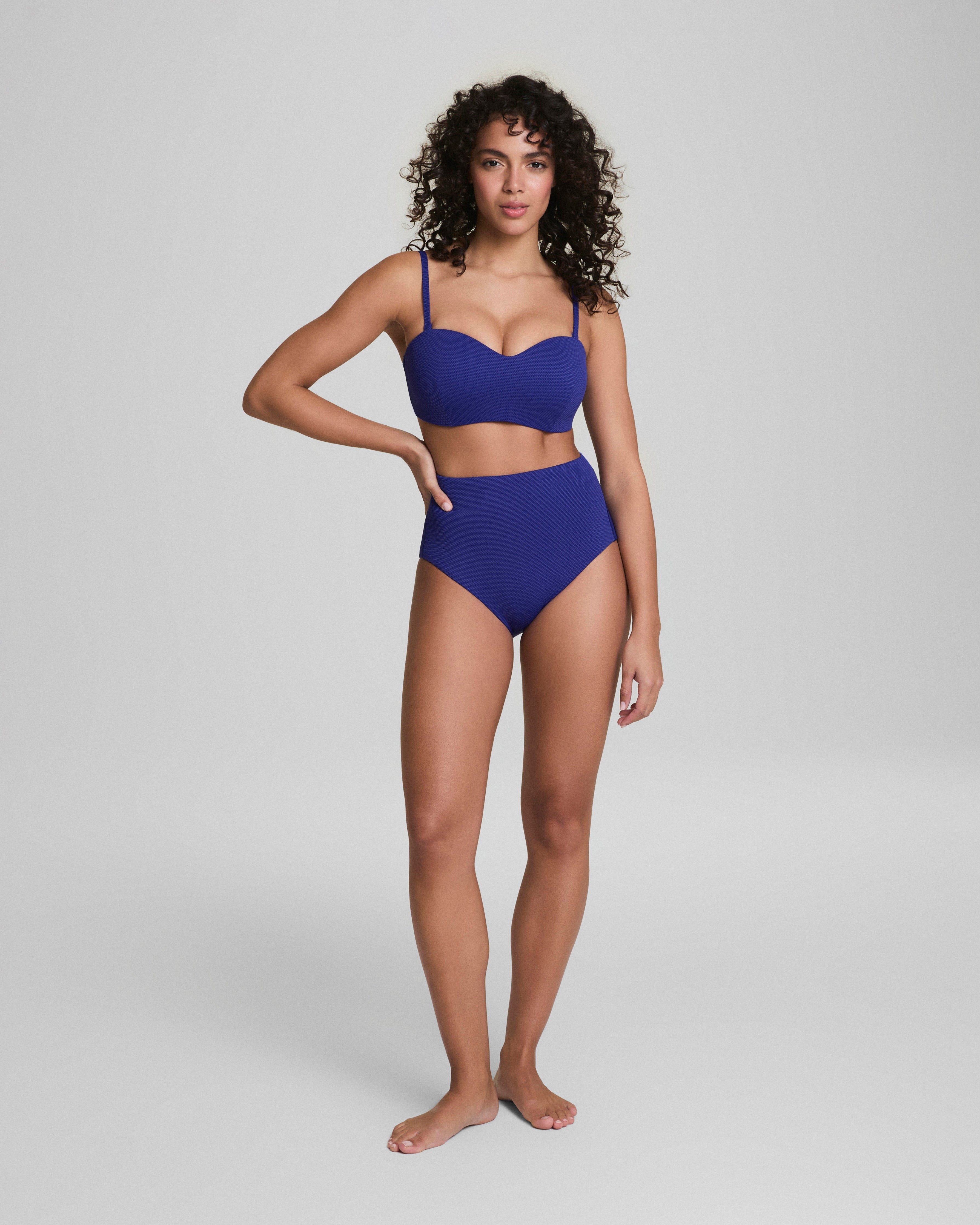 SPANXshape™ Swim Convertible Pique Bandeau Bikini Top | Deep Azure