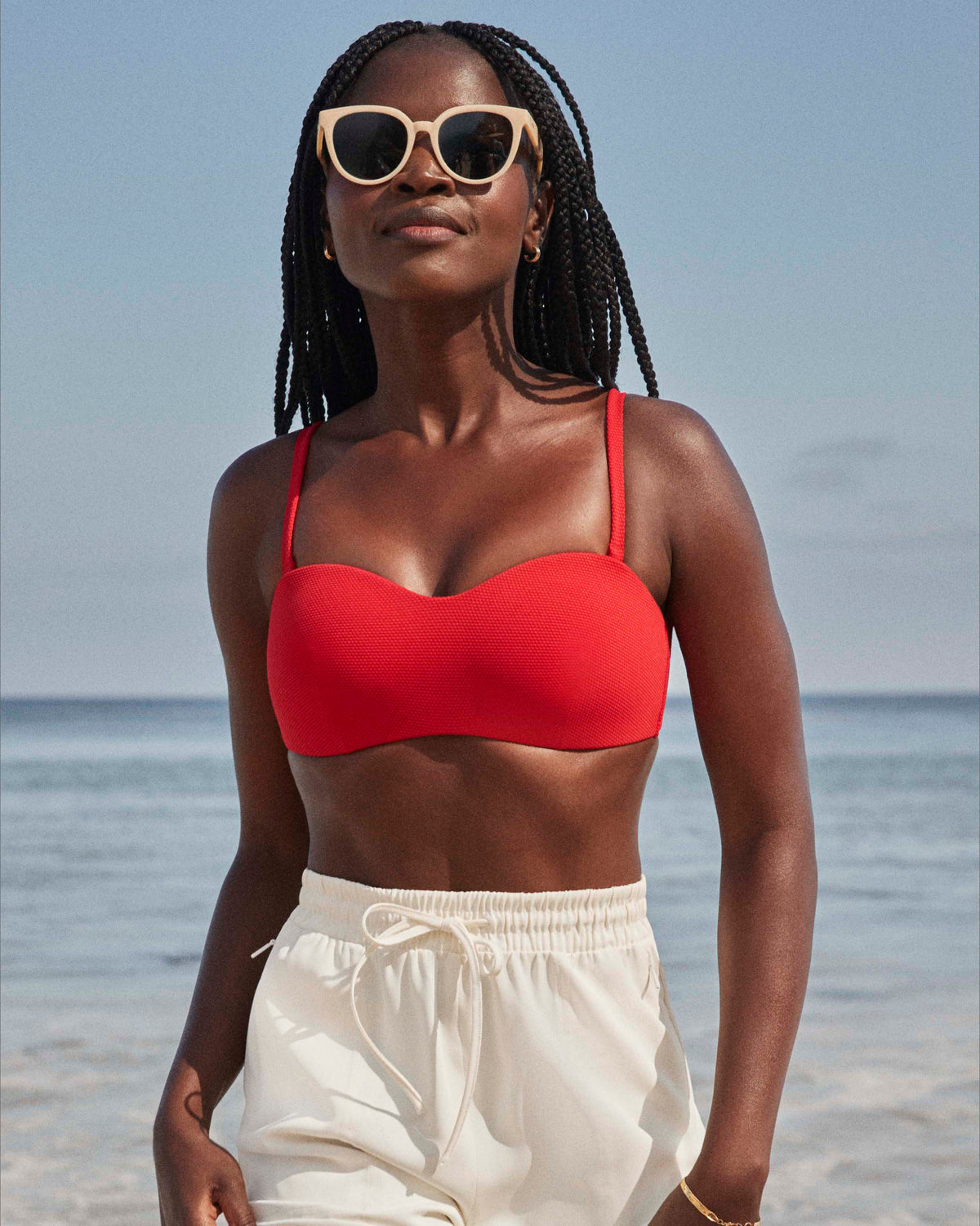 SPANXshape™ Swim Convertible Pique Bandeau Bikini Top | Spanx Red