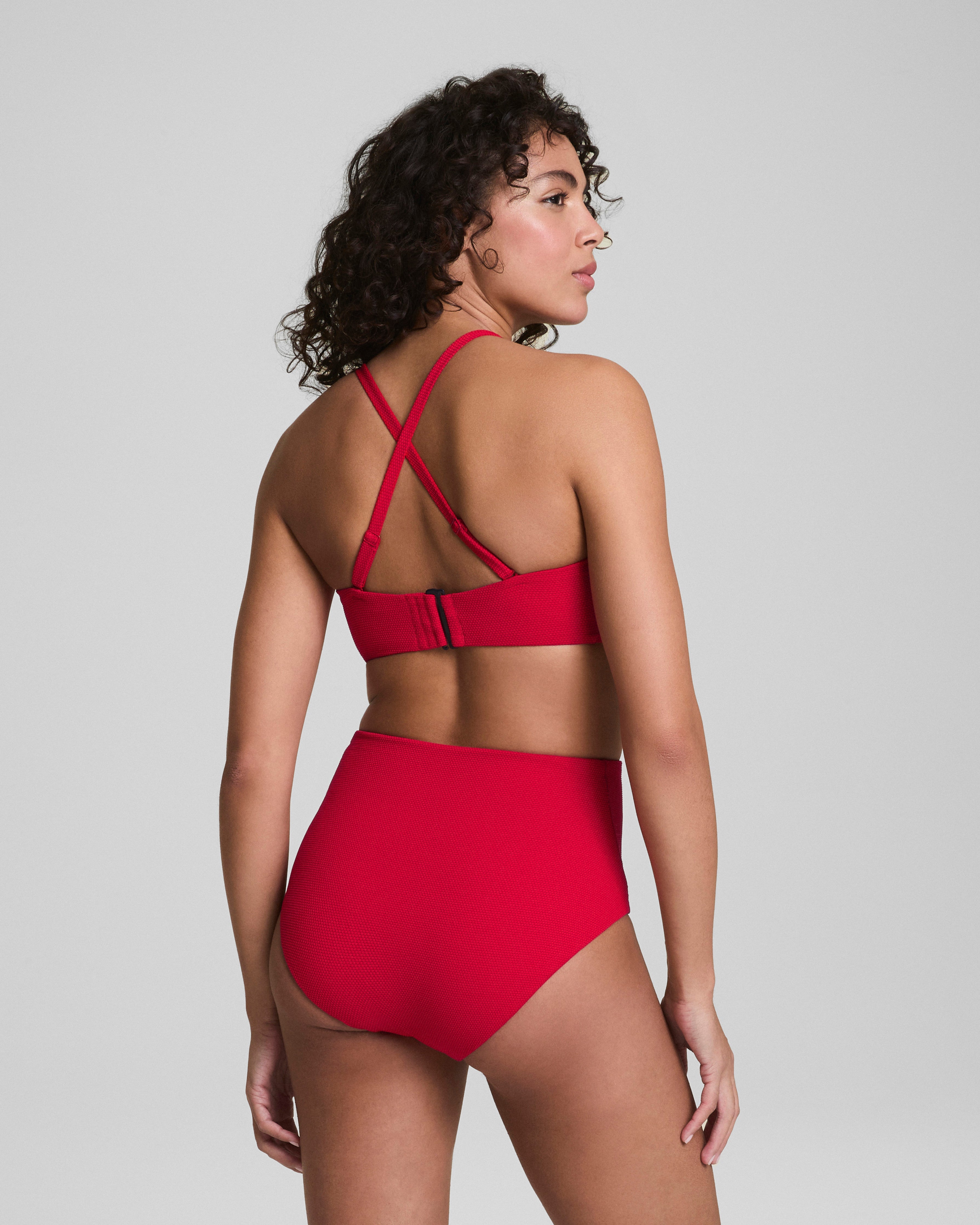 SPANXshape™ Swim Convertible Pique Bandeau Bikini Top | Spanx Red