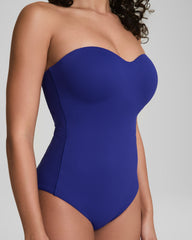 SPANXshape™ Swim Convertible Pique Bandeau One-Piece | Deep Azure