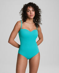 SPANXshape™ Swim Convertible Pique Bandeau One-Piece | Juniper