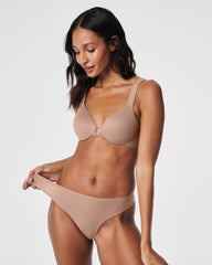 SPANXsmooth™ Fit-To-You Thong 3-Pack Box | Cafe Au Lait