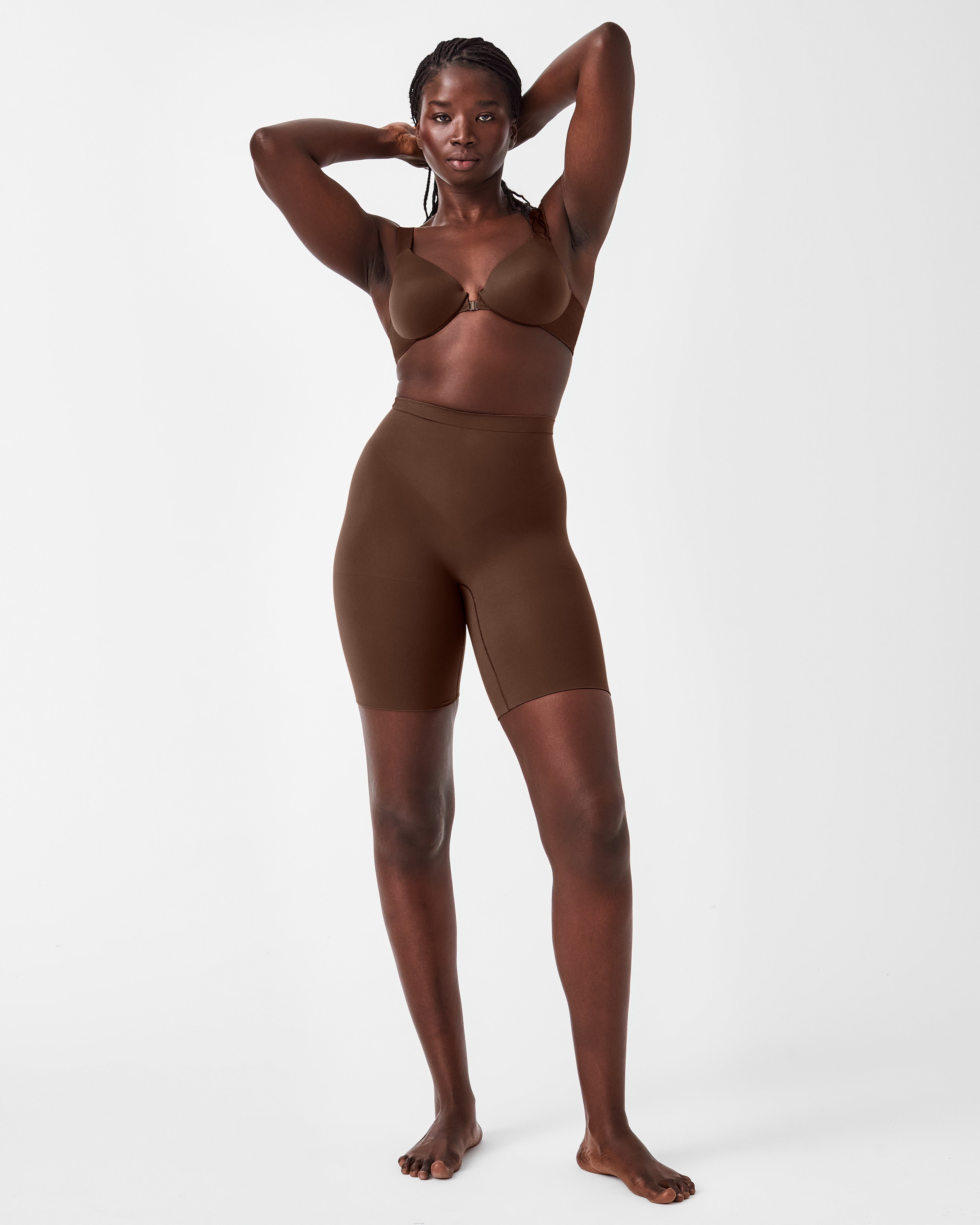 SPANXsculpt™ Seamless Power Mid-Thigh Short | Chestnut Brown