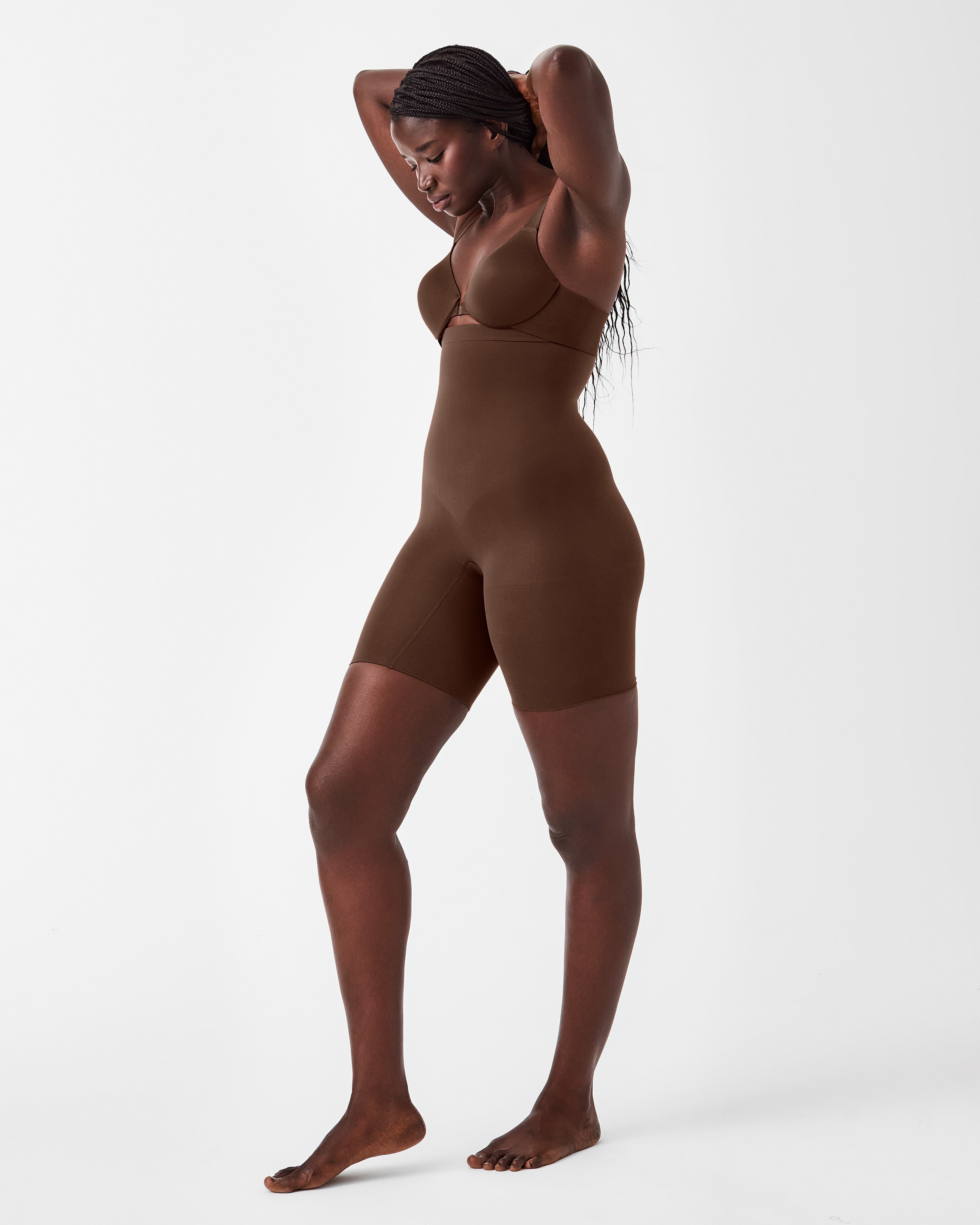 SPANXsculpt™ Seamless Power High-Waisted Mid-Thigh Short | Chestnut Brown