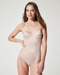 SPANXshape™ Suit Your Fancy Strapless Cupped Brief Bodysuit | Champagne Beige