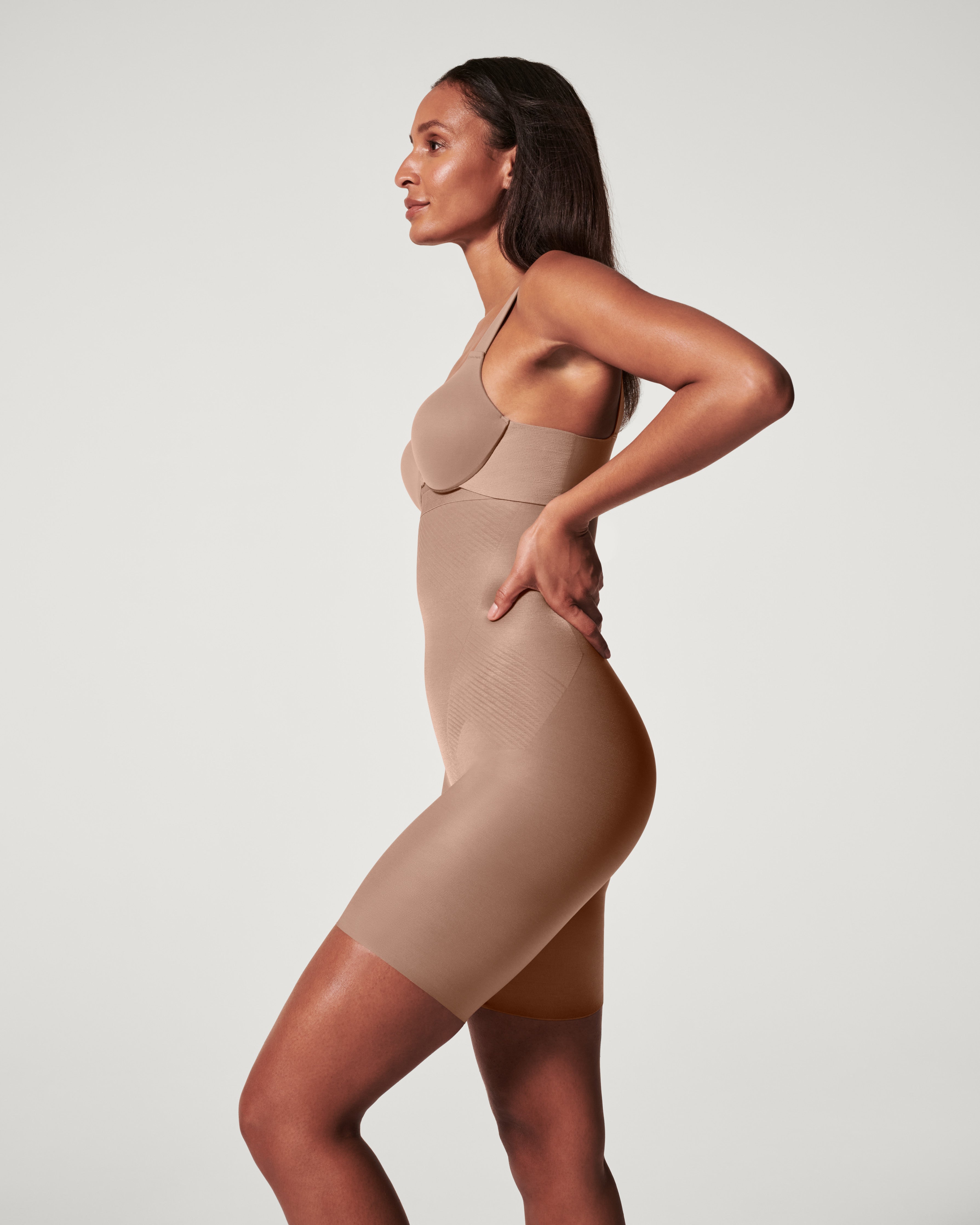 SPANXshape™ Invisible High-Waisted Mid-Thigh Short | Cafe Au Lait