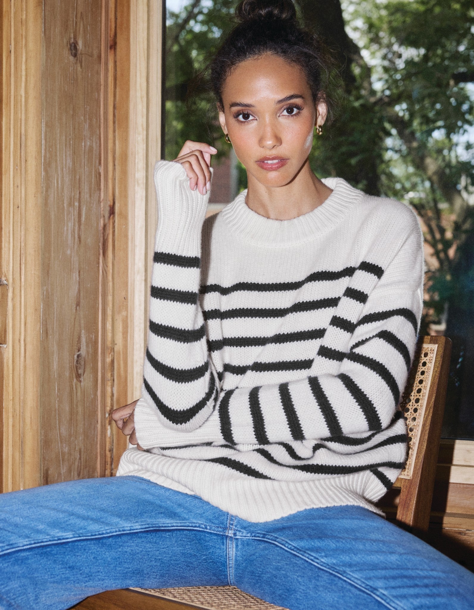 La Ligne Marin Sweater | Cream/Black