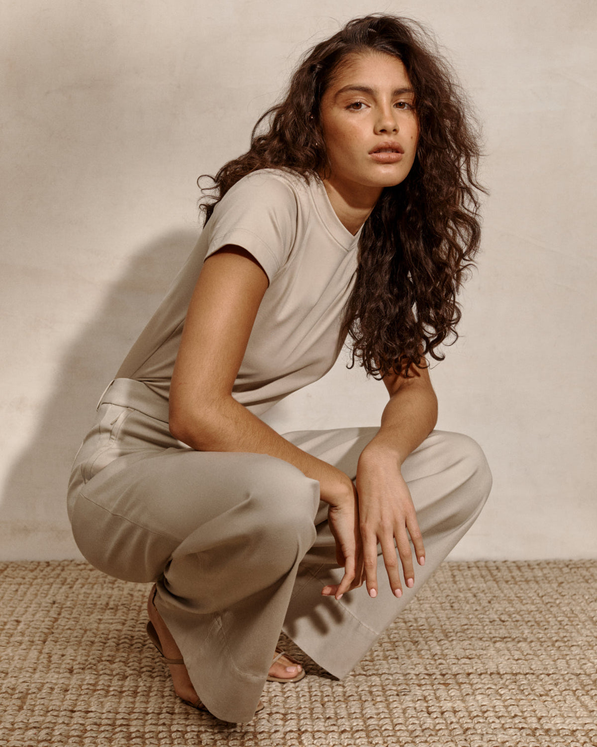 SPANXsupersmooth™ Stretch Twill Wide Leg Pant | Bone